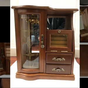 Vintage Wooden Jewelry Case OBO